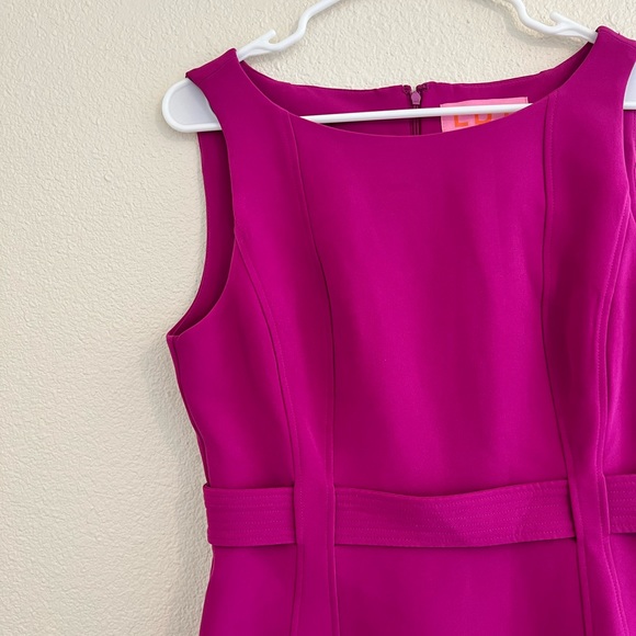 [LDT] Annemarie Stretch Crepe Dress Fuchsia Pink Size 6 - Picture 3 of 7